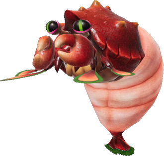 Render of a Hermit Crawmad from the Pikmin Garden website.