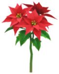 Red poinsettia Big Flower icon.