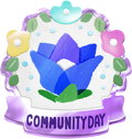 Gentian Community Day badge from Pikmin Bloom.
