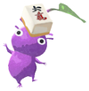 Lifelog artwork of a Purple Special Decor Pikmin with Mahjong Tile decor from Pikmin Bloom.