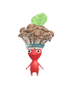 An animation of a Red Pikmin with a Mushroom from Pikmin Bloom.