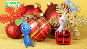 Promotional image for the 2024 Holiday Event in Pikmin Bloom.