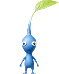 Artwork of a Blue Pikmin in Pikmin 3.