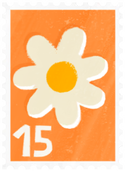 A stamp from Pikmin Bloom, used during various in-person events.