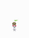 animation of the white pikmin coin decor