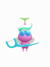 An animation of a Winged Pikmin with a Toothbrush from Pikmin Bloom.