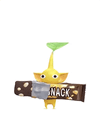 An animation of a Yellow Pikmin with a Snack from Pikmin Bloom.