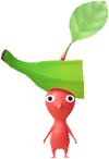A Red Supermarket Decor Pikmin with Banana (Rare) decor from Pikmin Bloom.