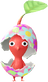 A Red Special Decor Pikmin with Easter Egg decor from Pikmin Bloom.