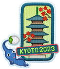 The patch rewarded for the Pikmin Bloom Tour 2023: Kyoto Event.