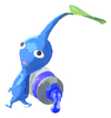 Lifelog artwork of a Blue Special Decor Pikmin with Paint decor from Pikmin Bloom.