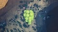 An alternative, overhead shot of the treasure in the location they are discovered.