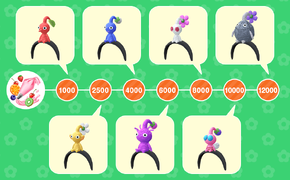 Pikmin Headband Event Currency missions.