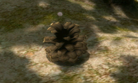 Screenshot of the Conifer Spire in Pikmin 2's Treasure Hoard.