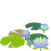 Texture for Blue water lily flowers on the map in Pikmin Bloom.