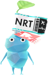 An Ice Airport Decor Pikmin with Luggage Tag decor from Pikmin Bloom.