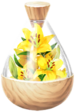 A full jar of yellow lilium petals from Pikmin Bloom.