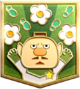 The Charlie Badge for the First Anniversary Pikmin 3 Deluxe event in Pikmin Bloom.