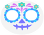 "Calavera Face Paint (Blue)" Mii face paint part in Pikmin Bloom.
