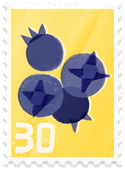 A standard postcard stamp in Pikmin Bloom.