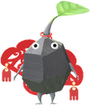 A Rock Special Decor Pikmin with Lunar New Year Ornament: Red decor from Pikmin Bloom.