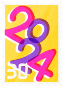 One of the New Years 2024 stamp designs.