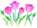 Texture for red parrot tulip flowers on the map in Pikmin Bloom.