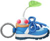 A White Special Decor Pikmin with Sneaker Keychain decor from Pikmin Bloom.
