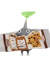 An animation of a Rock Pikmin with a Snack from Pikmin Bloom.
