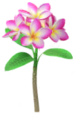 Red frangipani Big Flower icon in Pikmin Bloom.