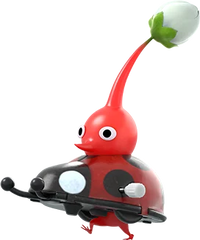 Render of the On-the-Spot Red Pikmin.