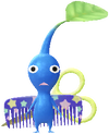 A Blue Hair Salon Decor Pikmin with Scissors (Rare) decor from Pikmin Bloom.