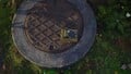 An alternative, overhead shot of the treasure in the location it is discovered.