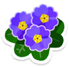 Lifelog artwork of a blue primrose from Pikmin Bloom.