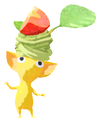 Lifelog artwork of a Yellow Italian Restaurant Decor Pikmin with Pasta decor from Pikmin Bloom.
