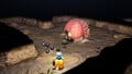 Rock Pikmin fighting a Porquillion in Turf Turmoil.