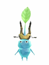 An animation of a Ice Pikmin with a Stag Beetle from Pikmin Bloom.