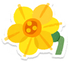 Lifelog artwork of a yellow daffodil from Pikmin Bloom.