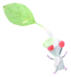 Lifelog artwork of a White Roadside Decor Pikmin with Sticker decor from Pikmin Bloom.