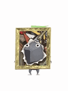 An animation of a Rock Pikmin with a Picture Frame from Pikmin Bloom.