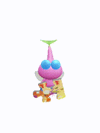 An animation of a winged Pikmin with a puzzle piece from Pikmin Bloom.