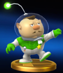 The trophy for Captain Charlie in Super Smash Bros. for Nintendo 3DS and Wii U.