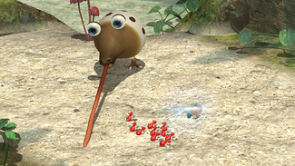 The image to showcase Dodging in Pikmin 3 Deluxe's Basic Information menu.