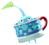 Lifelog artwork of an Ice Café Decor Pikmin with Coffee Cup decor from Pikmin Bloom.