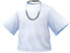 "Necklace & T-shirt (White)" Mii part icon in Pikmin Bloom.