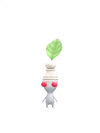 An animation of a White Pikmin with a White Chess Piece from Pikmin Bloom