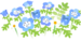 In-game texture for blue baby blue eyes flowers on the map in Pikmin Bloom.