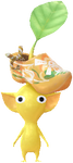 A Yellow Special Decor Pikmin with Klompen Keychain decor from Pikmin Bloom.
