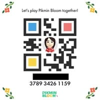 Picture of the image that gets sent when you share your friend code in Pikmin Bloom.