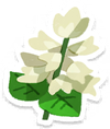 Lifelog artwork of a white salvia from Pikmin Bloom.